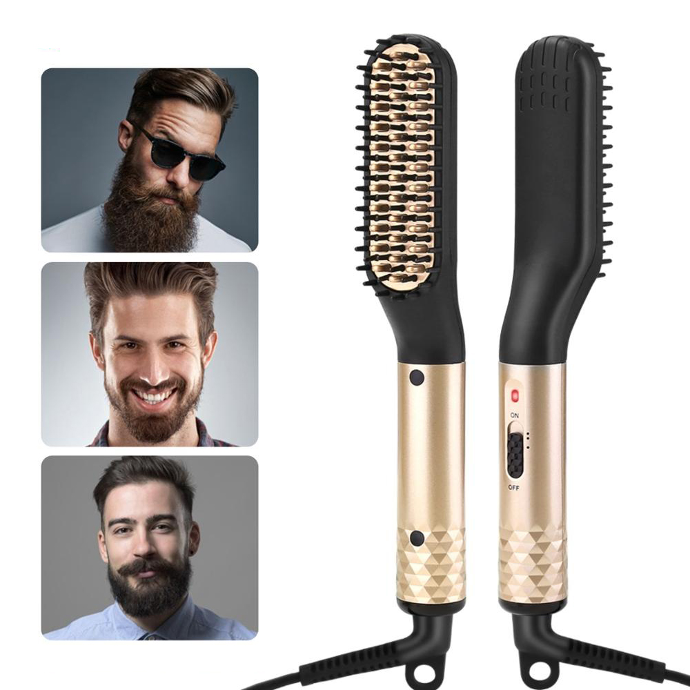 Professional Hair Straightener Comb Brush, Beard Hair Straightening Comb, Fast Heating Multifunctional Hair Curler Style