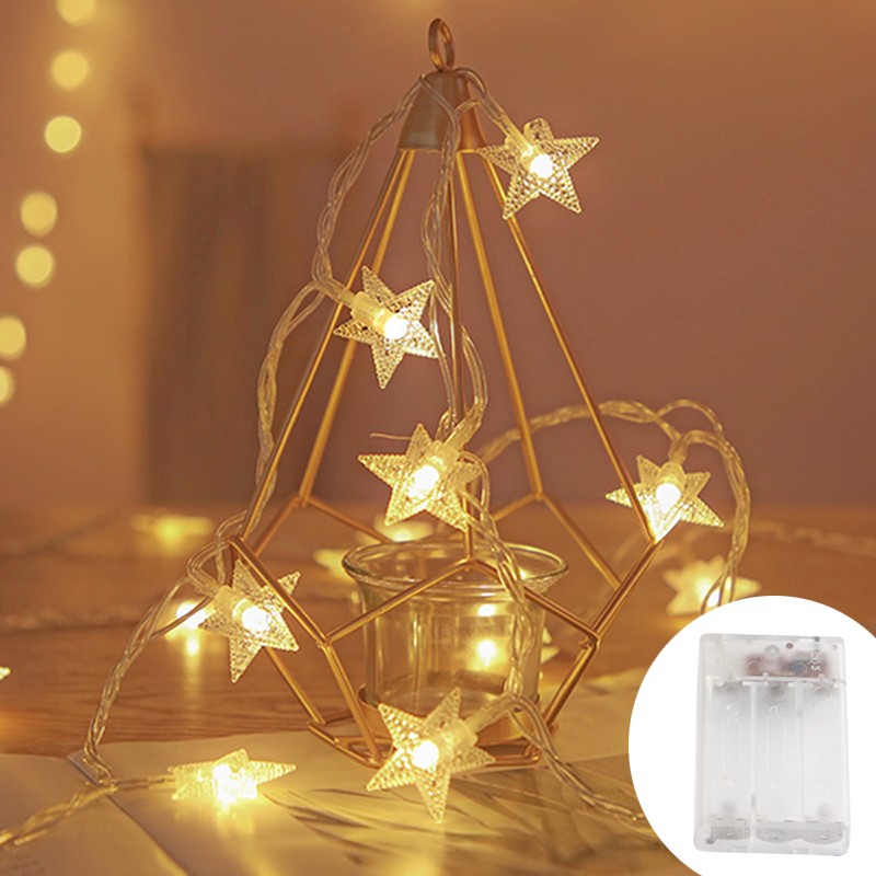 Outdoor LED String Lights, Star Chain Bulb Fairy Lights for Home, Garden, Wedding Decor