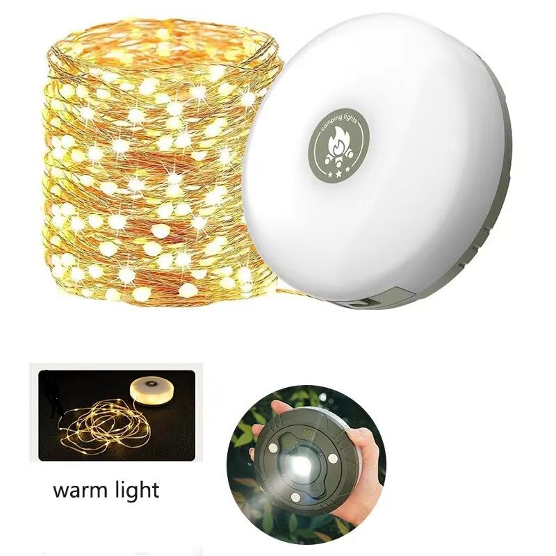 Camping Light LED, Reel String Lights, Outdoor USB Camping Lamp, Recyclable LED Night Light For Garden Tent Room Decor