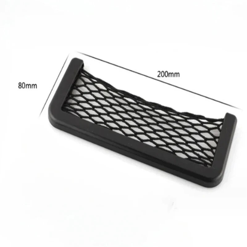 Auto Seat Side Storage Bag Phone Net Pocket Holder, Elastic Flexible Mesh Car Storage Pocket for Sundries