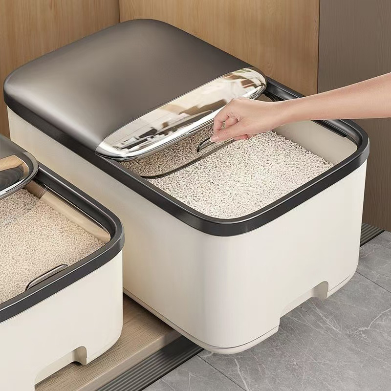 Hard Boxes For Rice Insect Proof Rice Storage Box with Lid Sealed Jar for Grains | Inspire ...