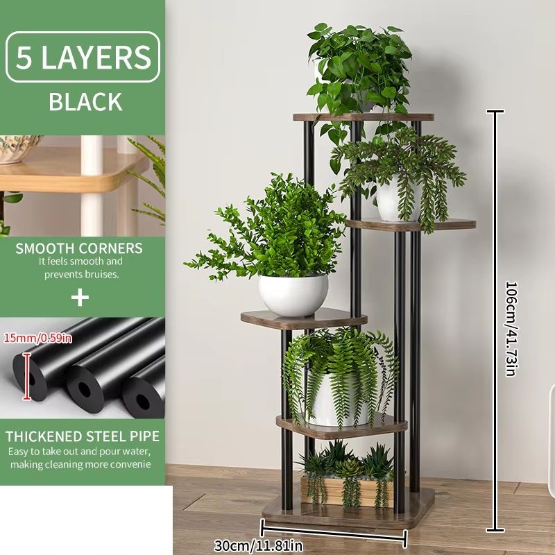 Plant Stand Stand For Flowers, Wooden Storage Shelf, Indoor Display Stand, Multiple Flower Pot Rack, 4 5 6 Tier Planter