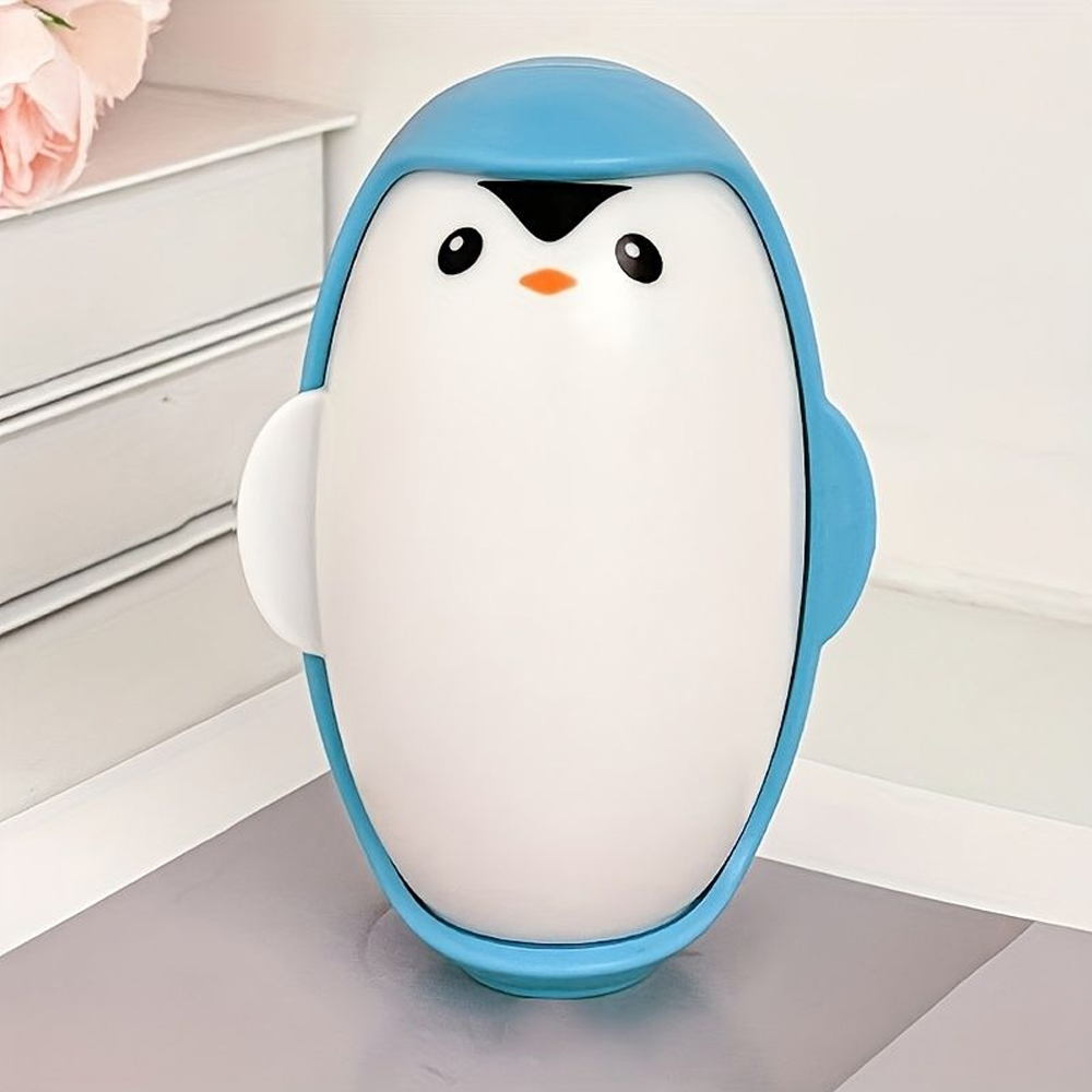 Cute Penguin Reusable Pet Hair Remover Roller, Washable, Strong Adhesion for Cat, Dog Fur, Portable Lint Brush