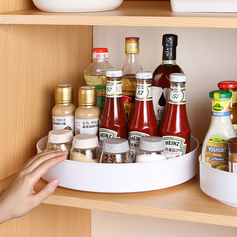 360 Rotating Cabinet Organizer Kitchen Bathroom Storage Tray | Inspire ...