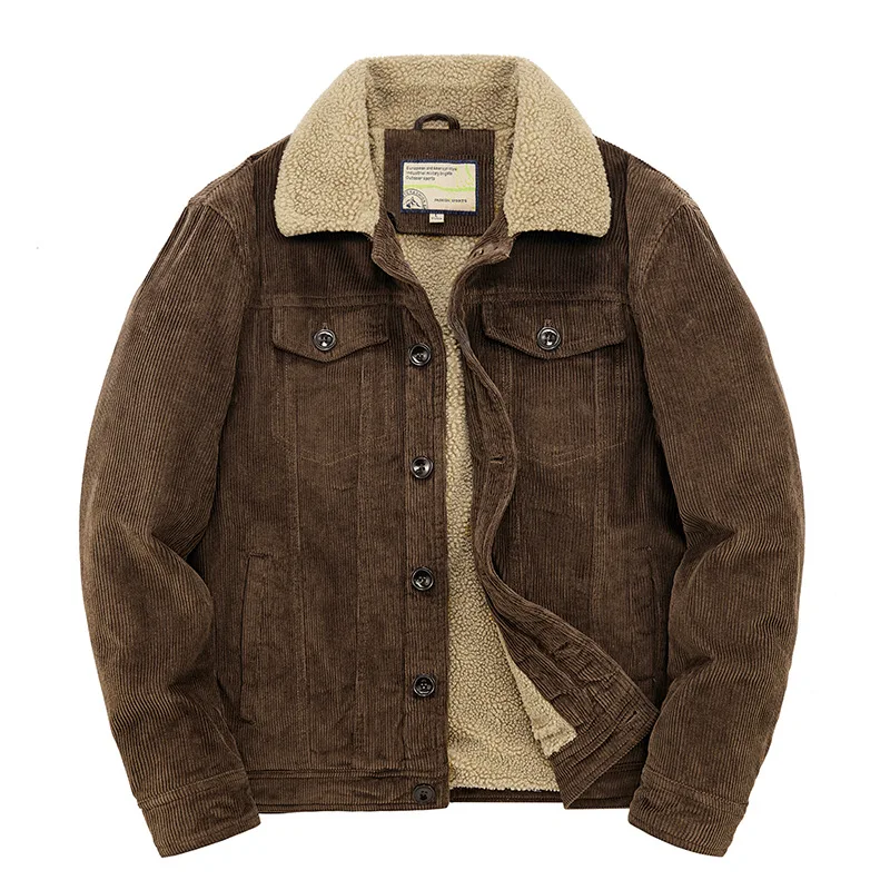 Autumn and Winter New Men's Casual Top Cotton Jacket, Mens Lapel Pure Cotton, Casual Loose Cotton Jacket, Mens Versatile