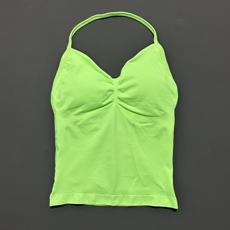 Impact Longline Strappy Top for Women, Sports Yoga Vest, Gym Tank Top with Open Back Bra, Running Workout Halter