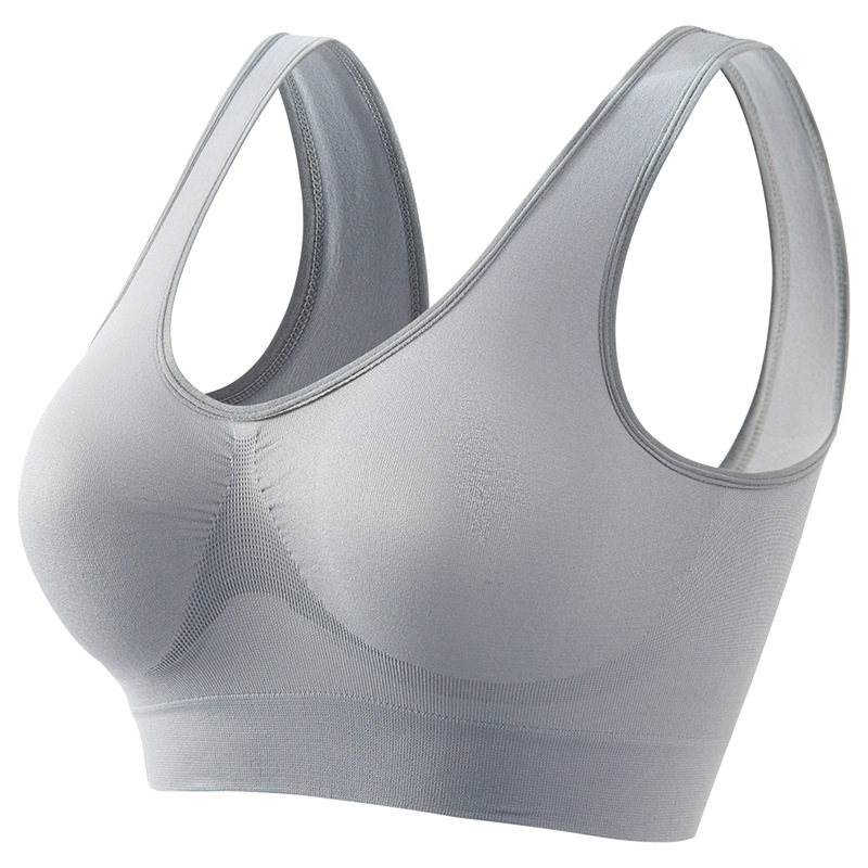 Women Sports Bra Large Size, Seamless Underwear, No Steel Ring, Removable Chest Pad, Running Sport Yoga Vest Bra