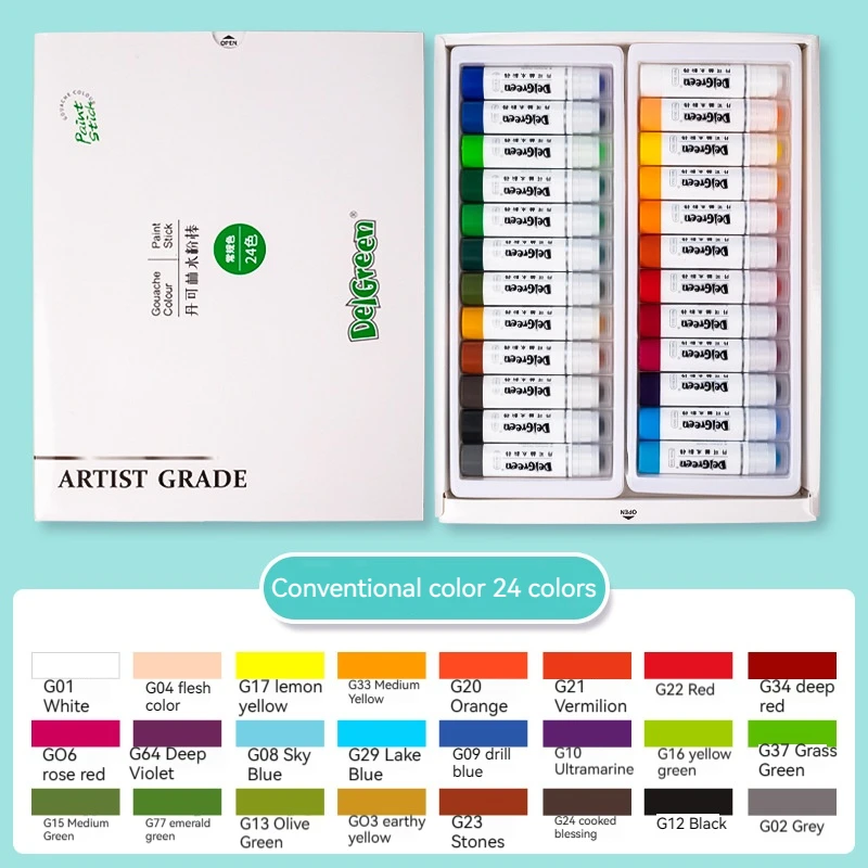 Color Soft Solid Paint Sticks, Drawing Graffiti Art Crayons, Washable Non-Toxic for Kids, Students, Artists, Painters