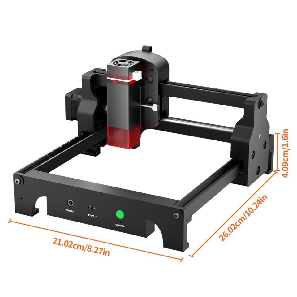 Mini Portable Laser Engraver DIY Laser Cut Engraving Machine for Logo, Wood, Acrylic, Glass, Leather
