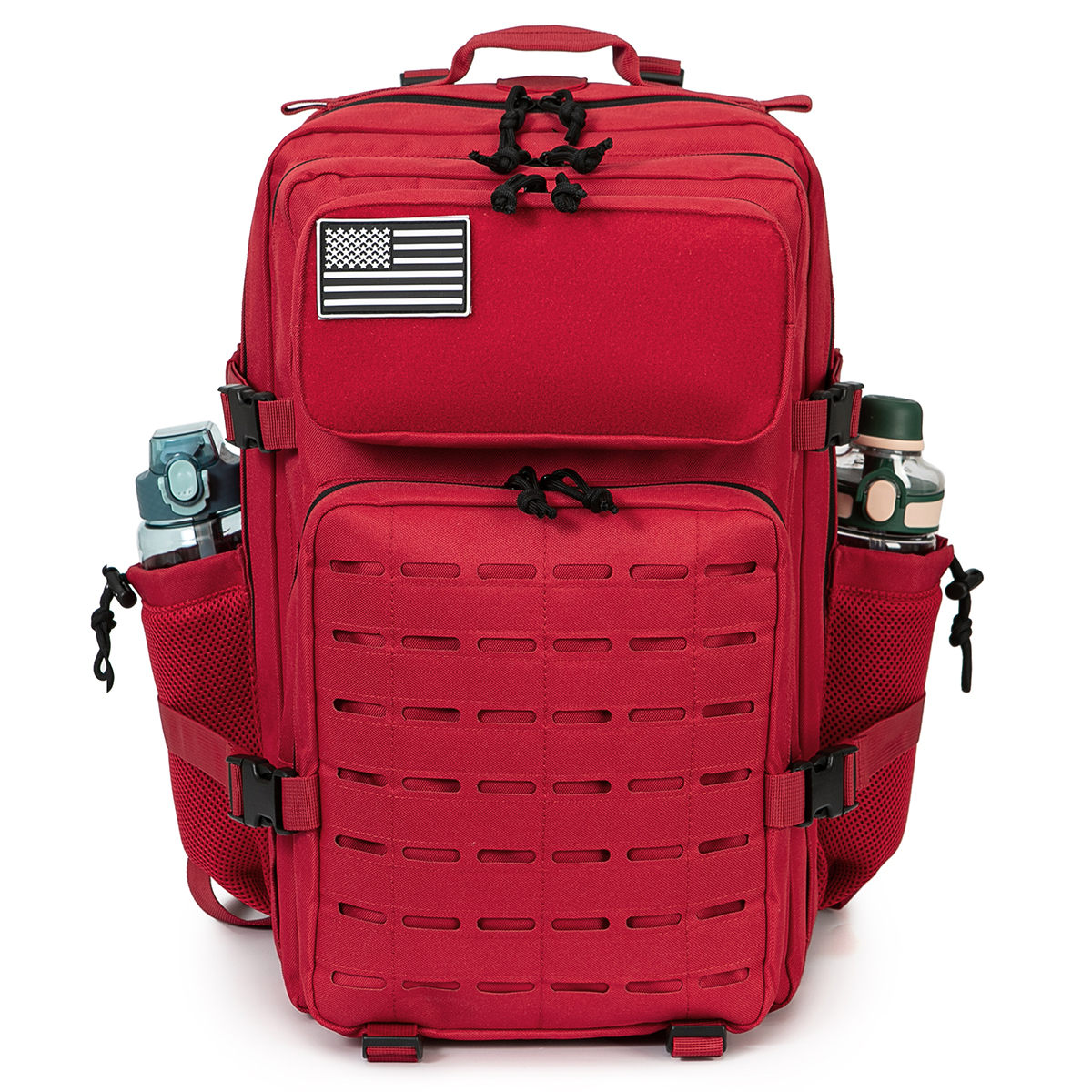 Molle Tactical Backpack Bag for Men, MOLLE Hiking Survival Rucksack, Outdoor EDC, Gym Backpack with Bottle Holder