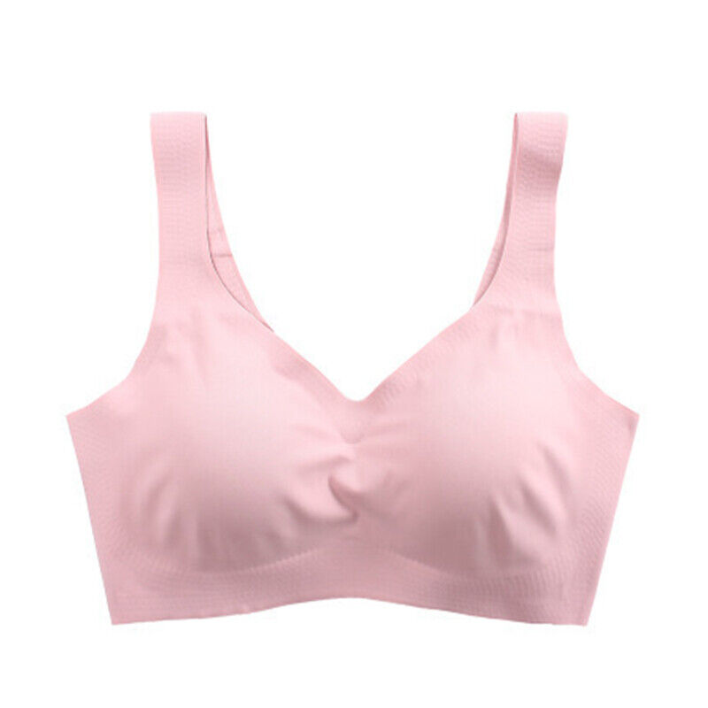 Women Seamless Ice Silk Bra, Removable Chest Pad, Lifting Bralette, No Steel Ring, Breathable Push Up Yoga Vest Bras