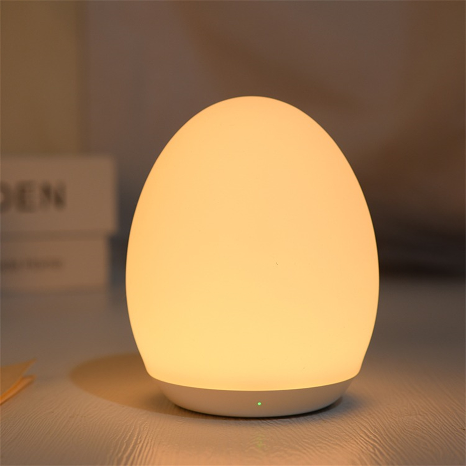 LED Night Lights USB Rechargeable Egg Shape RGB Lamp, Eye Protection Baby Feeding Sleeping, Outdoor Bar Table Lamp