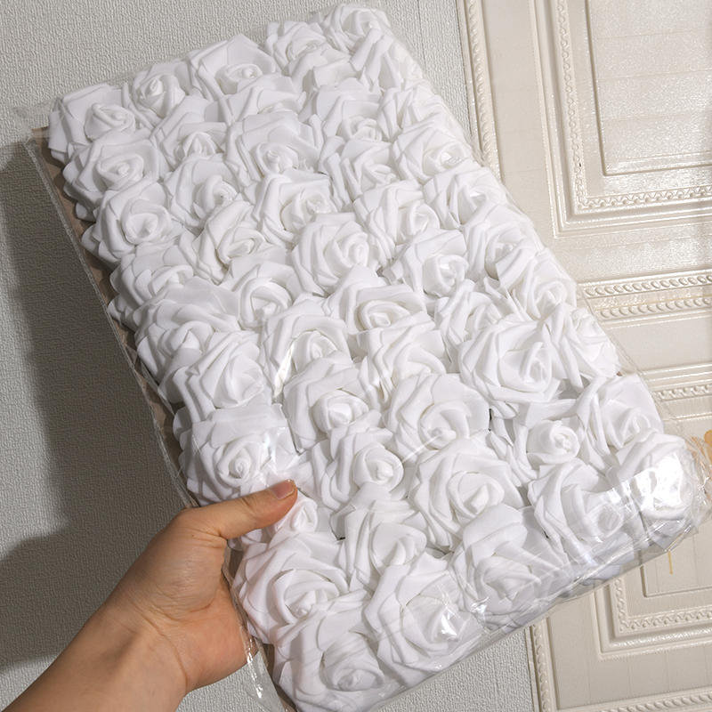 White PE Rose Artificial Flower Heads, DIY Wedding Decoratio | Inspire ...