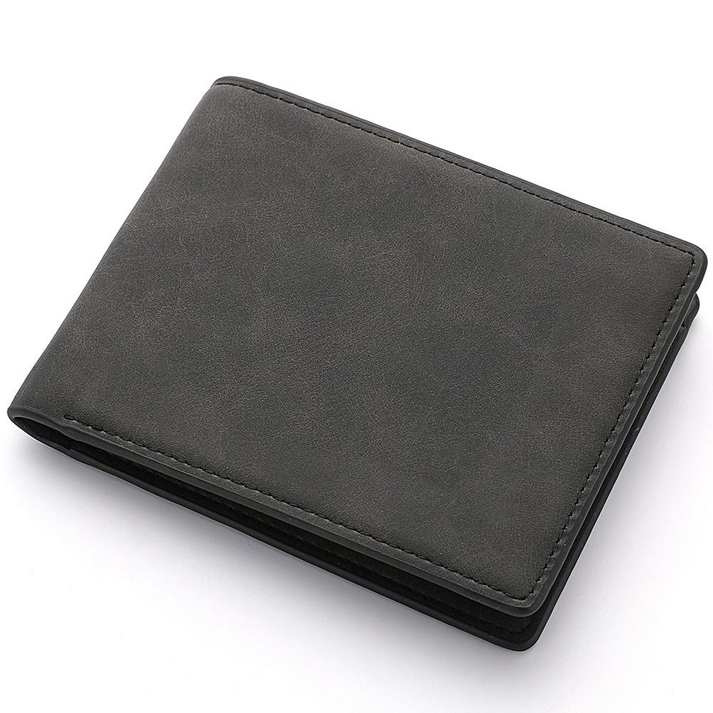 Multi-card Slot Men Wallet, PU Leather Fashion Folding Coin Purse, Large-capacity Short Wallet