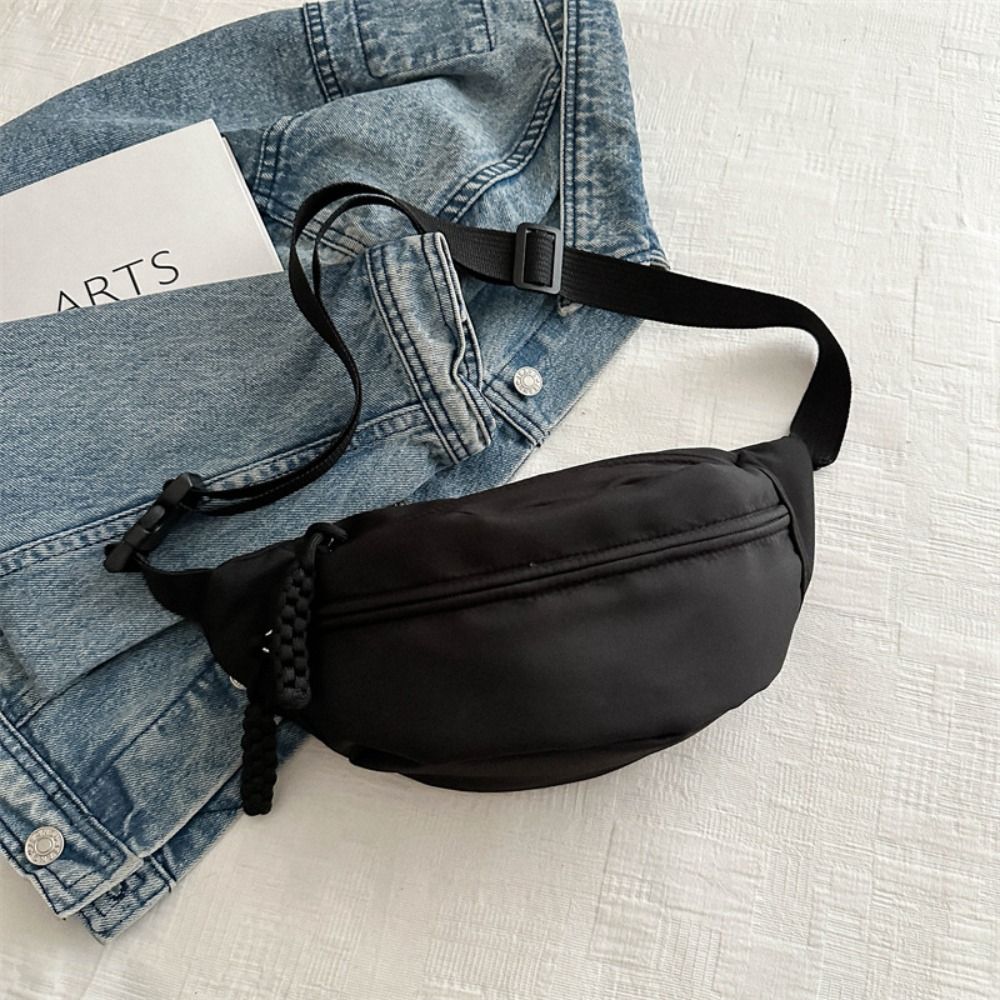 Half Moon Womens Chest Bag, Waterproof Oxford Cloth Large Capacity Running Belt Bag