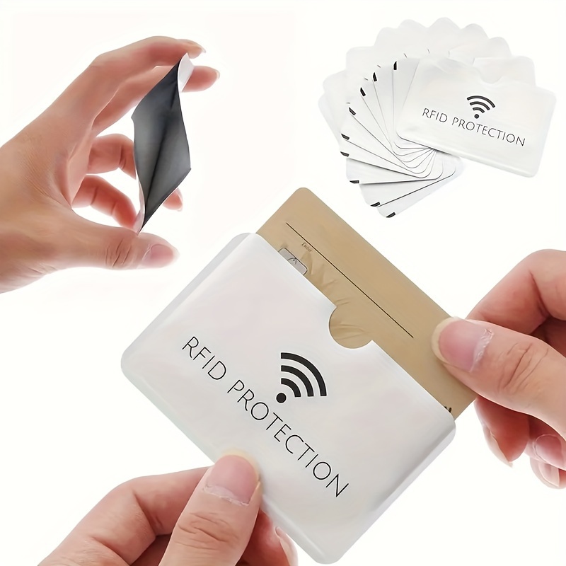 Aluminium Smart RFID Blocking Bank Sleeve Wallet, Simple Card Holder with Protection