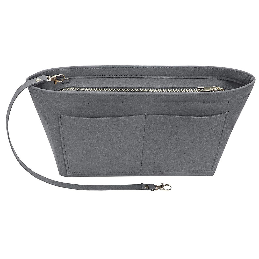 Portable Travel Organizer Handbag Felt Bag Tote Cosmetic Bags Insert Liner Purse Pouch for Women Storage