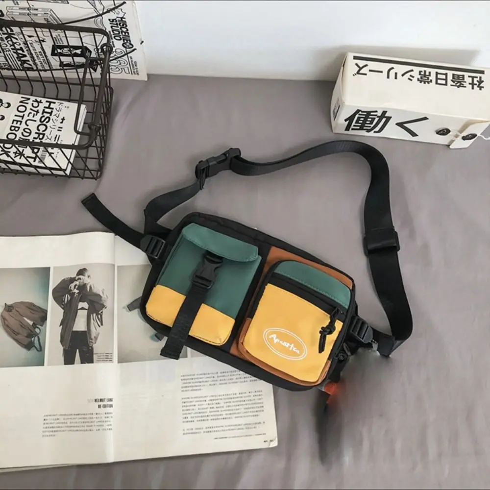 Nylon Men Chest Bag, Multifunctional Large Capacity Chest Pack, Casual Sling Bag for Sports