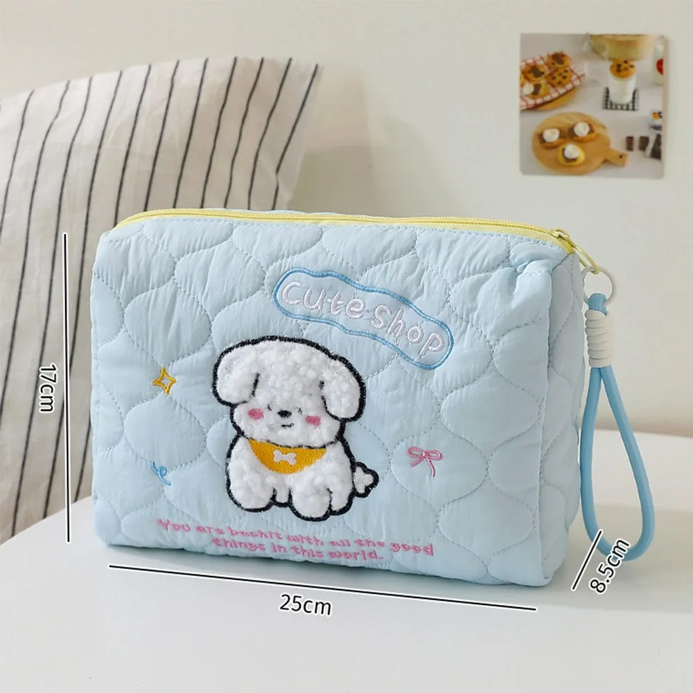 Large Capacity Makeup Bag, Portable Cute Cartoon Dog Storage Bag, Multi-functional Cosmetic Bag Travel Storage Pouch