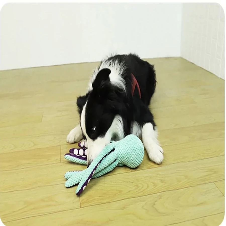 Plush Octopus Interactive Pet Toy, Dog Pet Boring Companion Toy for Big and Small Dogs