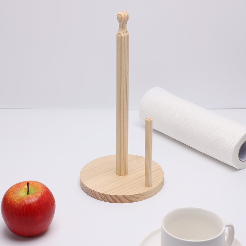 Wooden Standing Paper Towel Holder, Kitchen Restaurant Roll Dispenser