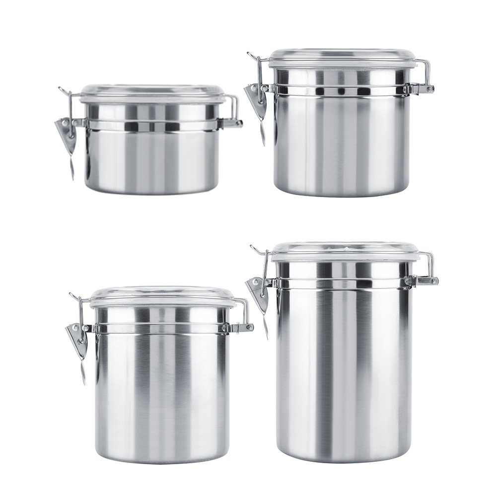 Stainless Steel Coffee Container, Vacuum Sealed Storage Jar | Inspire ...