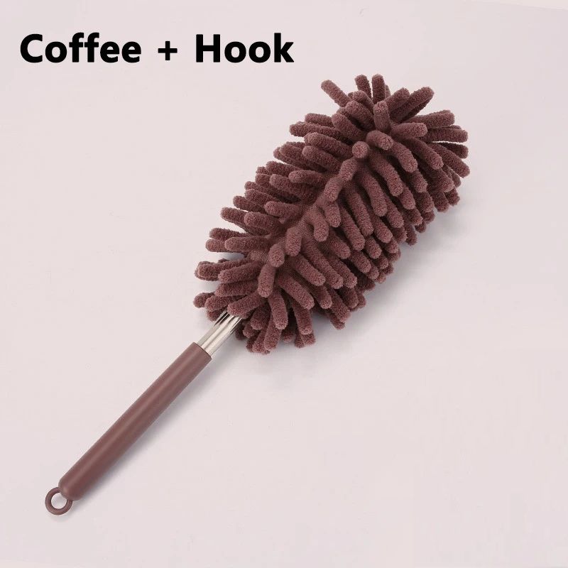 Multifunctional Lengthen Duster, Stainless Steel Dust Brush for Home and Auto Interior Cleaning, Ceiling Clean