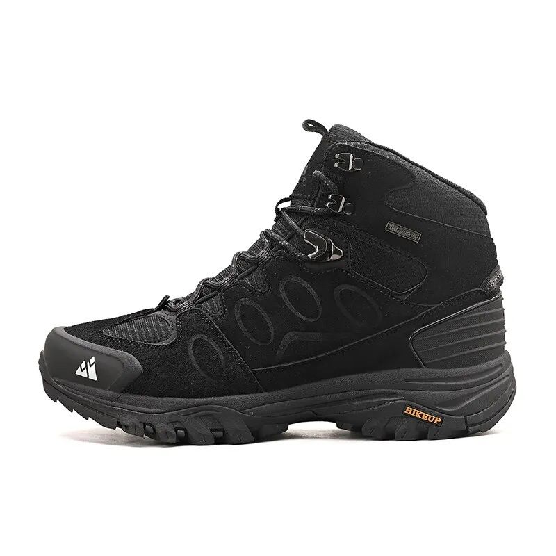 Mens High-Top Hiking Boots Suede Trekking Shoes for Winter, Non-slip, Lace-up Casual Outdoor Sports