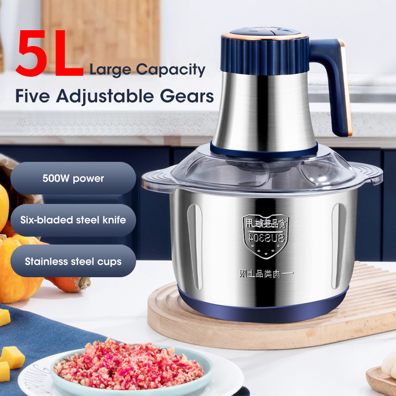 Stainless Steel Electric Meat Grinder Food Processor Multifunctional Vegetable Chopper Mincer for Baby Food
