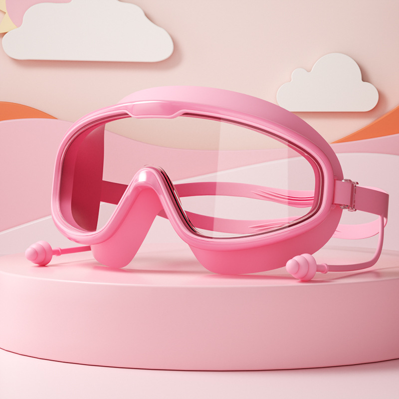 Kids Swimming Goggles Big Frame, HD View, Anti-Fog Waterproof, Multi-Color Choices