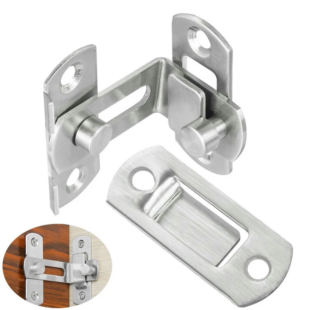 Sliding Door Latch Lock Heavy-Duty Right Angle Barrel Bolt Lock for Home Safety