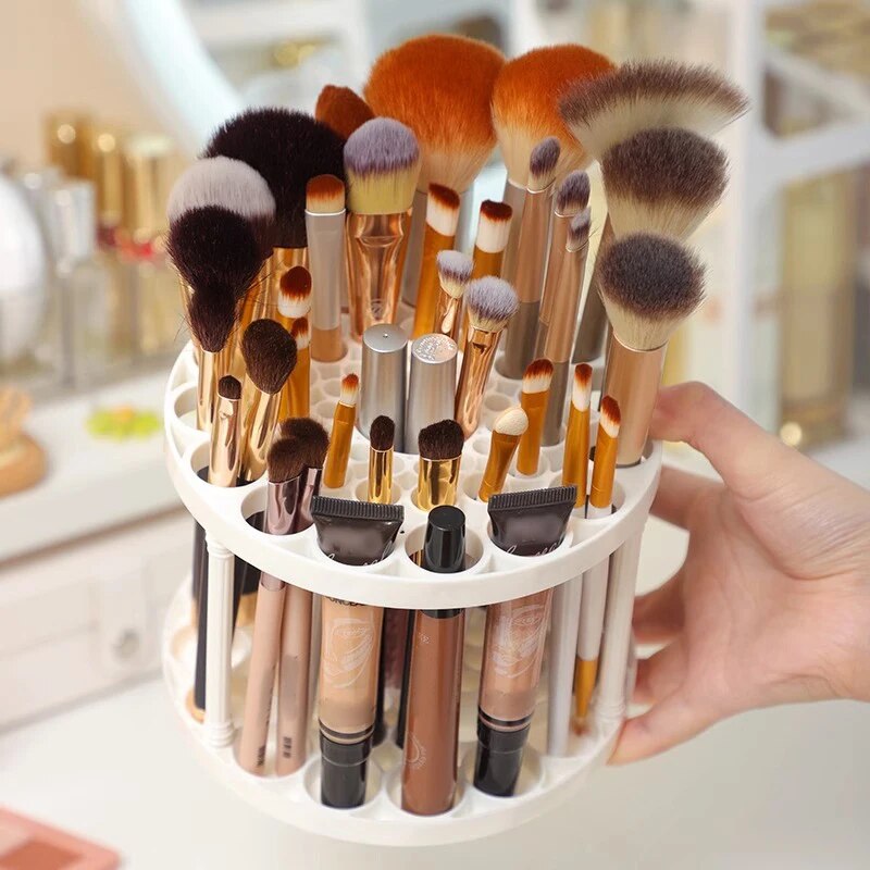 Makeup On Racks Makeup Brush Storage Rack Organize Your Cosmetics | Inspire Uplift