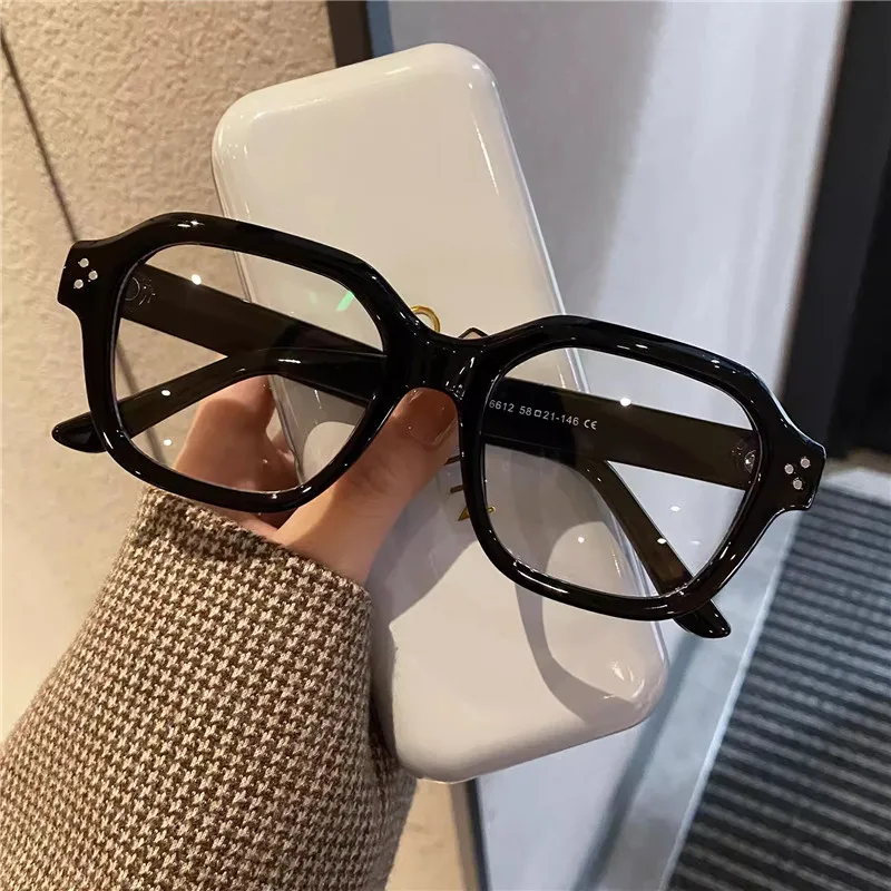 Retro Blue Light Blocking Glasses Oversized Computer Eyewear for Men and Women