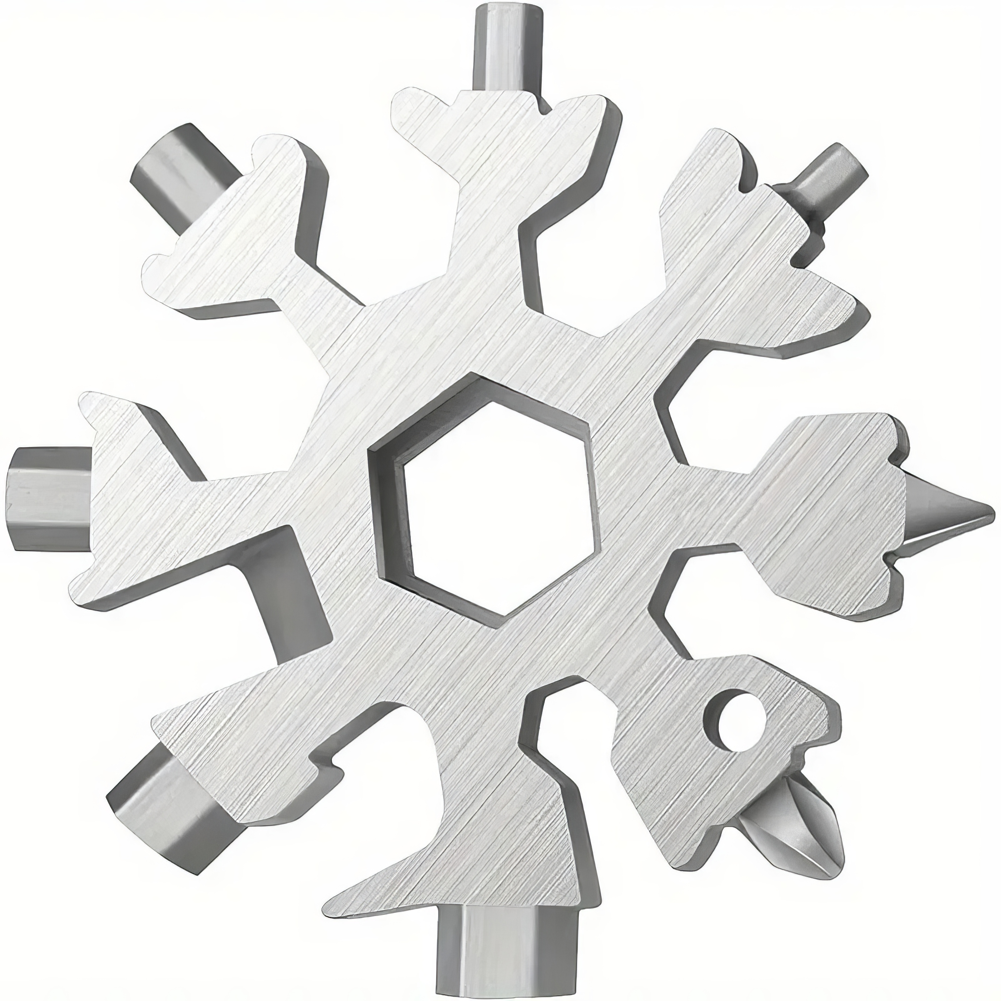 Snowflake Stainless Steel Multifunctional Tool Compact Outdoor Multi Tool Bottle Opener Keychain
