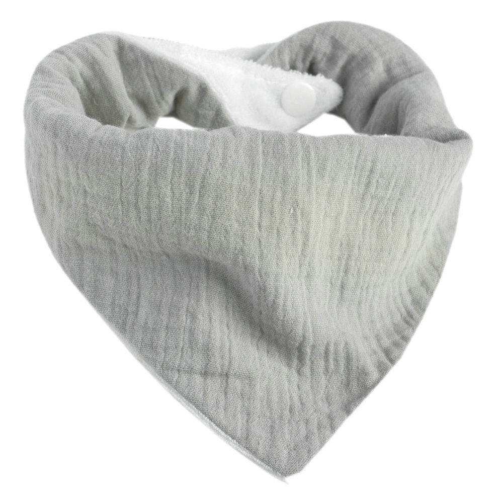 Newborn Solid Color Triangle Scarf Feeding, Baby Infant Cotton and Terry Absorbent, Saliva Towel Bandana Burp