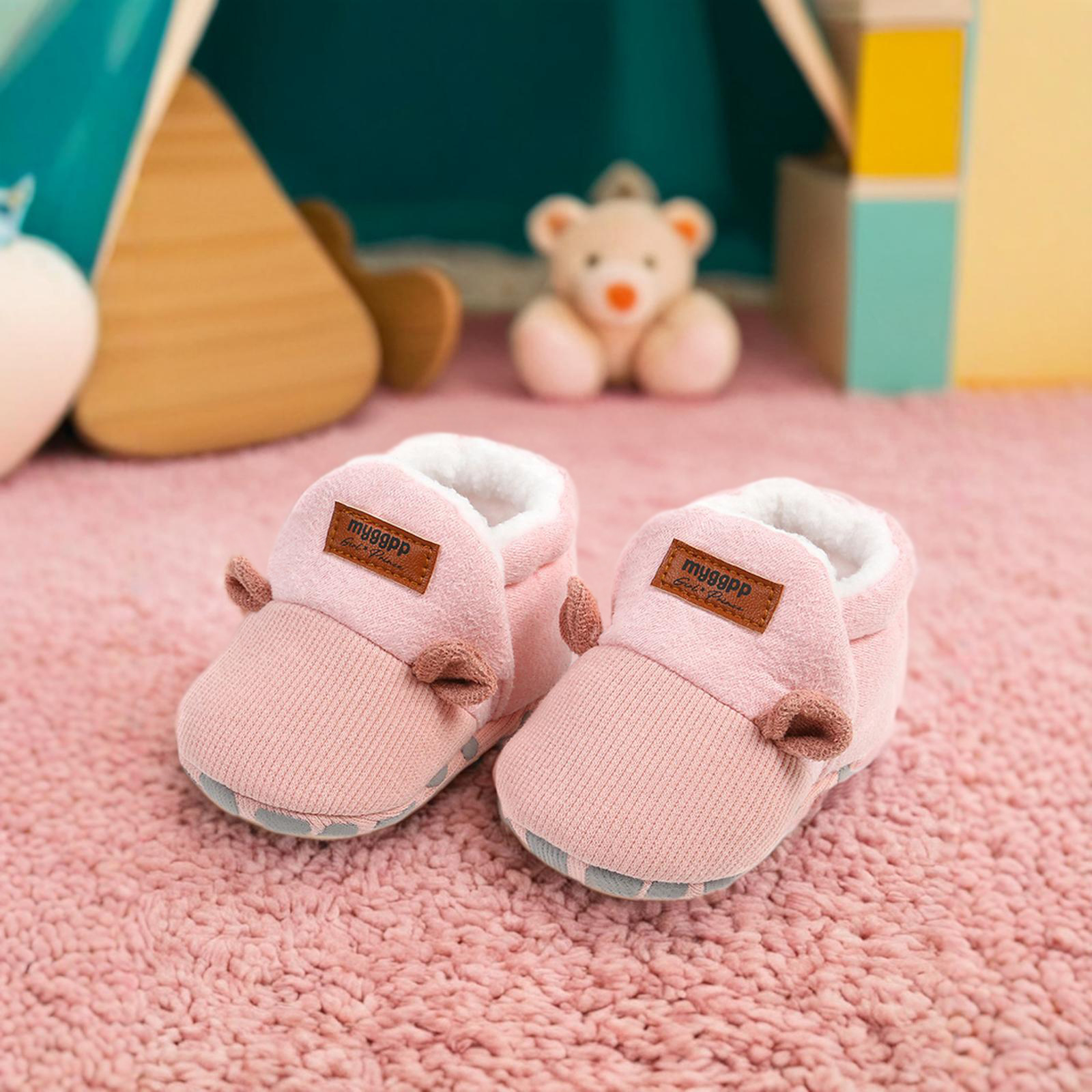 Soft Comfortable Infant Toddler Crib Snow Boots, Anti-Slip Socks Slipper for Newborn Baby Shoes