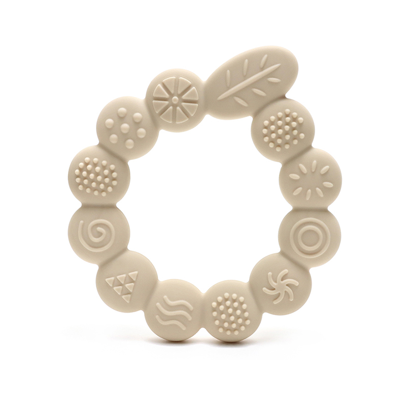 BPA Free Silicone Baby Teething Toys, Newborn Gift Leaf Ring Shape, Infant Care Toy for Boy Girl