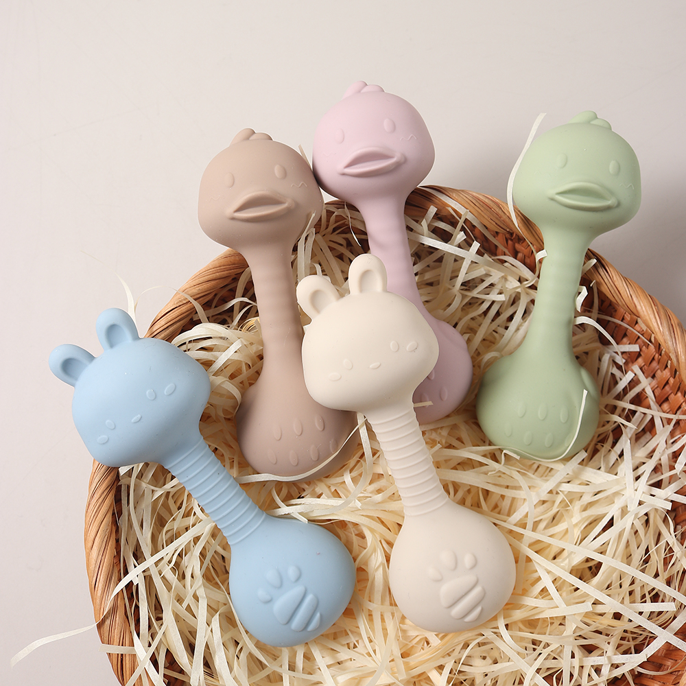 Teether Rattle Packaging Silicone Baby Rattle Teether Toy for Newborns, BPA-Free | Inspire Uplift