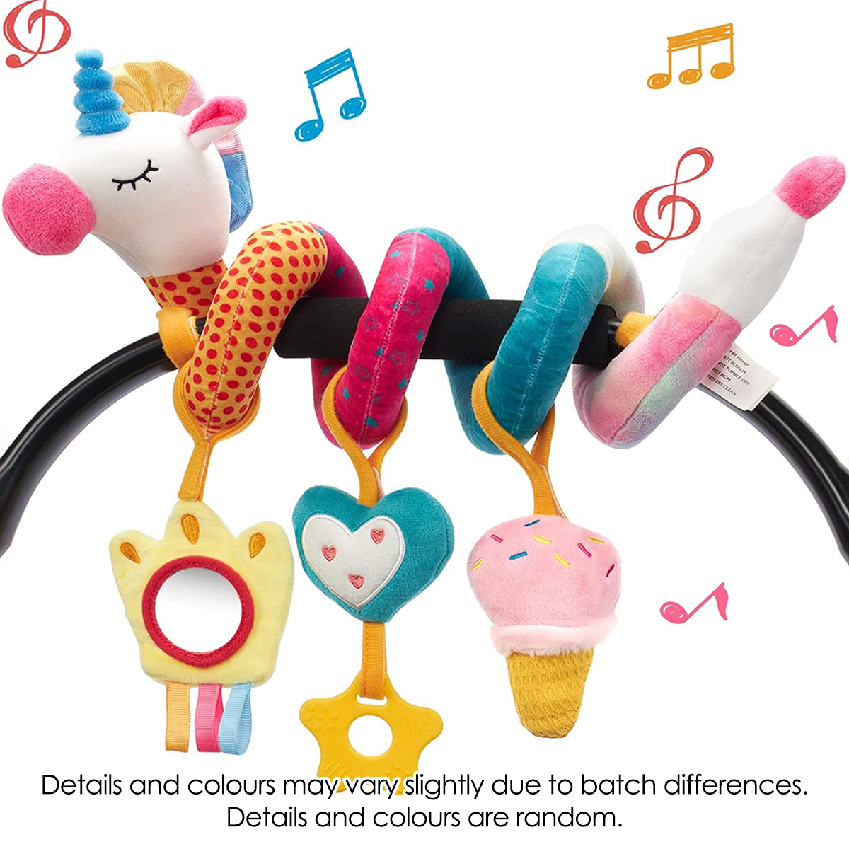 Baby Colorful Unicorn Caterpillar Animal Bed, Package Bed Hanging Baby Comfortable Toy, Safety Seat Comfortable Toy