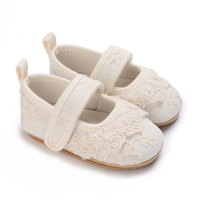 Soft Comfortable Newborn Shoes, Girls' Lace Tassel Design, Baby Princess Crib Shoes for Infants