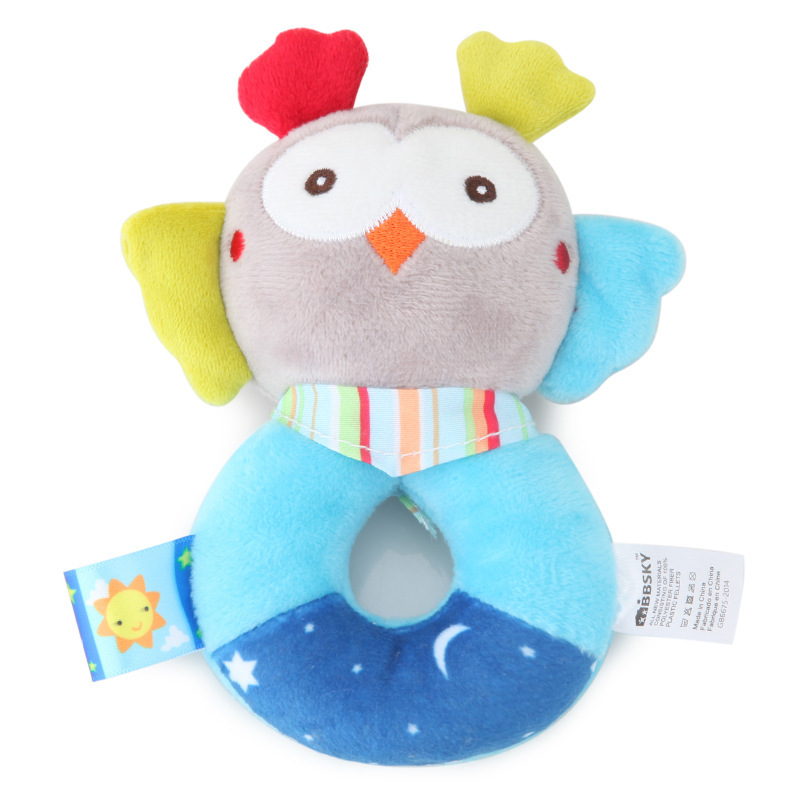 Elephant Plush Baby Rattle Toys, Cute Infant Bed Toy, Bear Hand Ring Bell, Educational Toy for Newborn