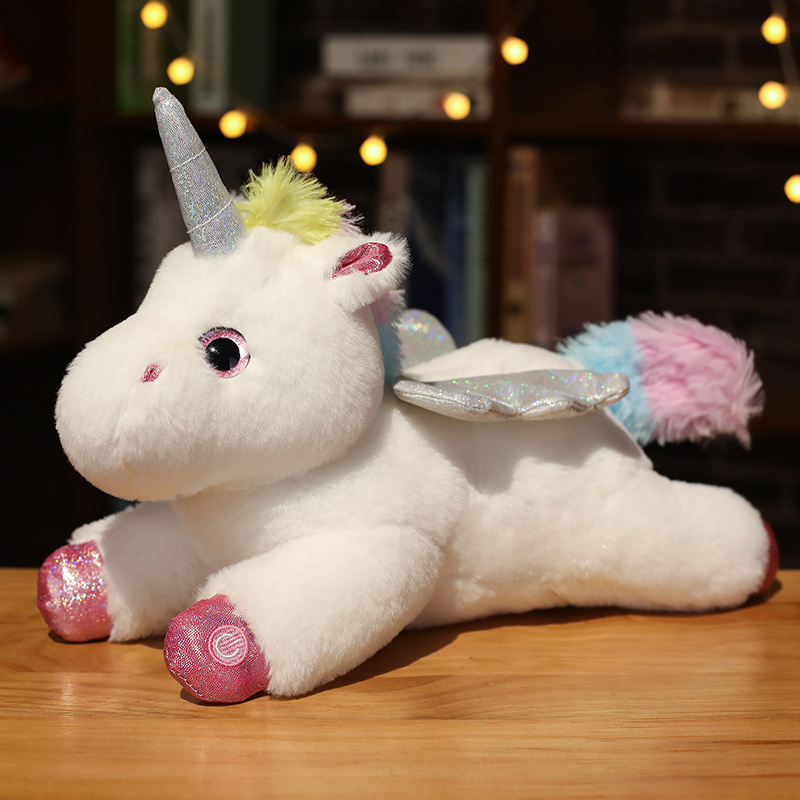 Glowing Unicorn Pillow, LED Light Stuffed Plush Toy, Creative Luminous Cushion for Children, Great Gift for Girls