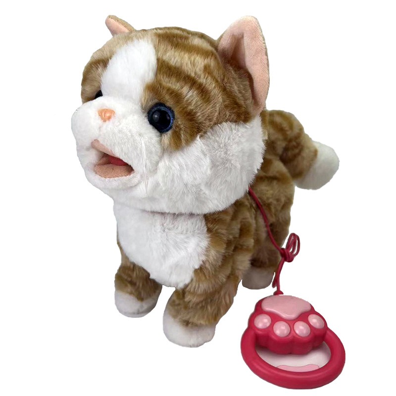 Interactive Robot Dog, Sound Control Plush Puppy Toys, Cat Lick Tongue, Talk, Bark, Sing Music Animal for Kid Gifts