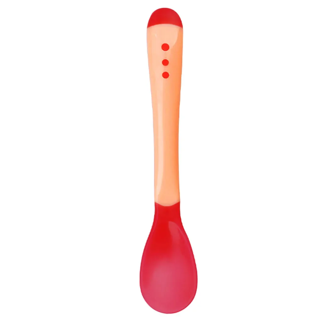 Plastic Baby Spoons, Baby Temperature Change Fork Spoon, Heat Sensitive Kids Tableware, Small Toddlers Utensils, Infant