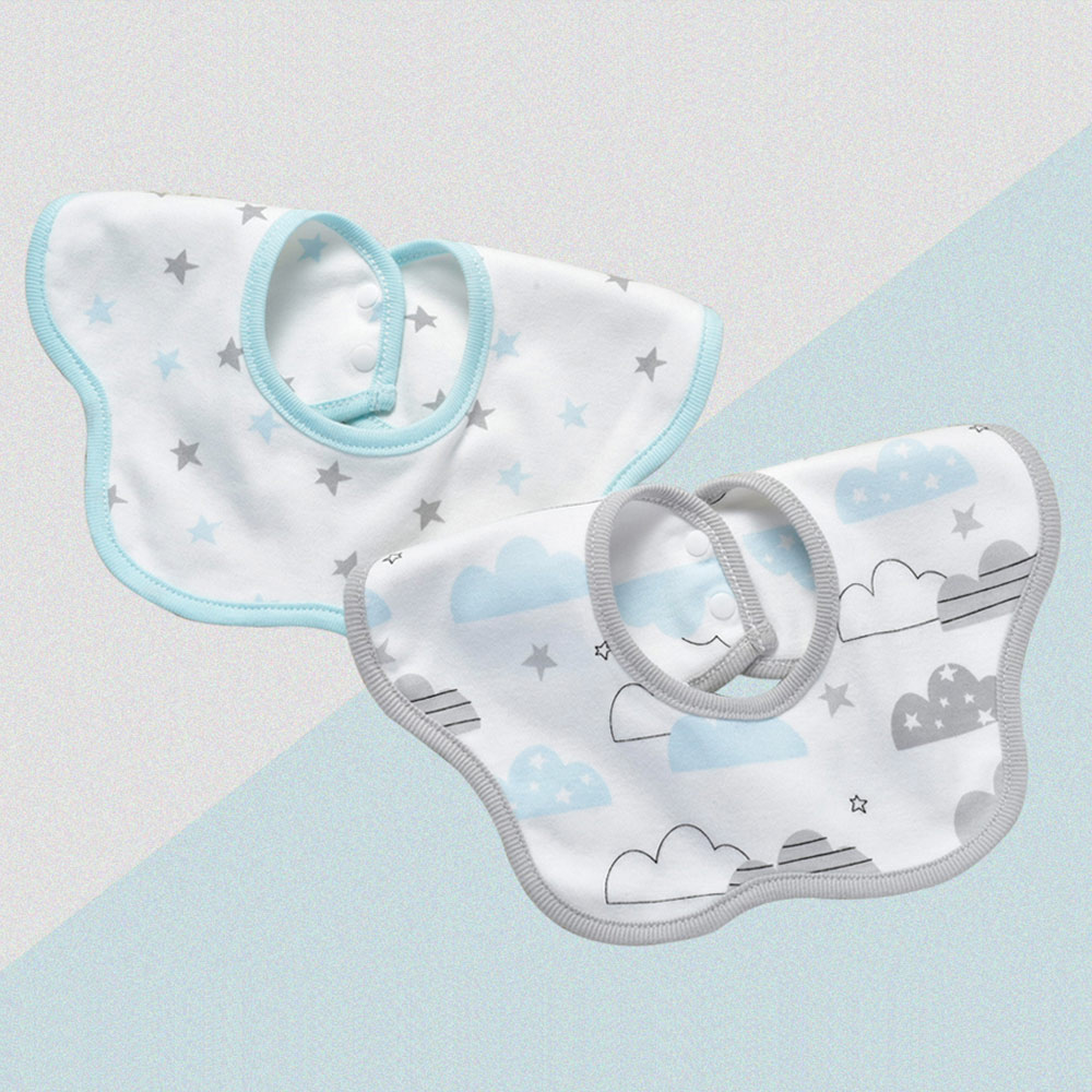 Muslin Baby Bibs, Soft Bandana Burp Cloth, Newborn Infant Saliva Towel