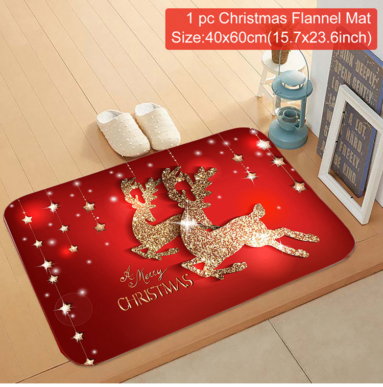 Outdoor Carpet Merry Christmas, Santa Claus Door Mat, Navidad Ornament Decorations For Home, New Year Holiday Welcome