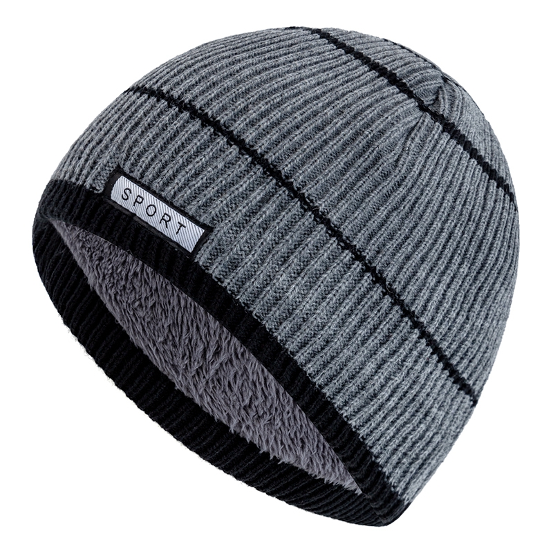 Winter Beanies for Men and Women, Unisex Warm Knitted Hat, Plush Fur Lined Streetwear Cap, Casual Designer Ski Hat