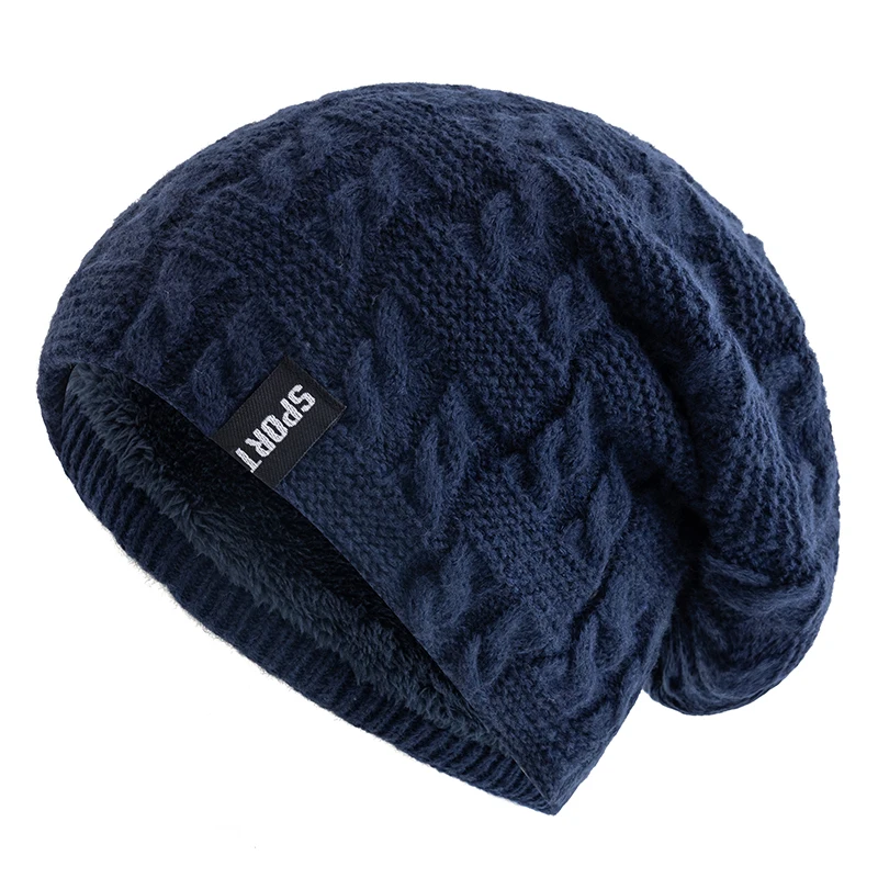 Fleece Lined Warm Beanie, Unisex Winter Hats, Sports Casual, Knitted Hat, Label Dopamine, Men Women