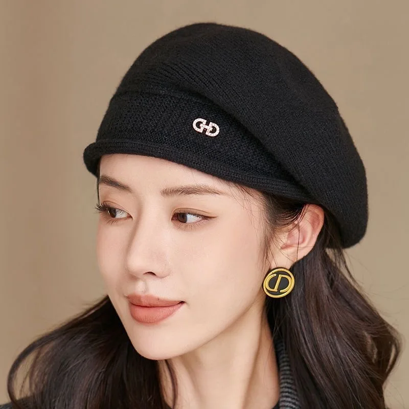 Women's 1pc Stretchy Fleece Beanie Hat, Soft Cozy Acrylic Knit Cap with Pocket for Autumn Winter