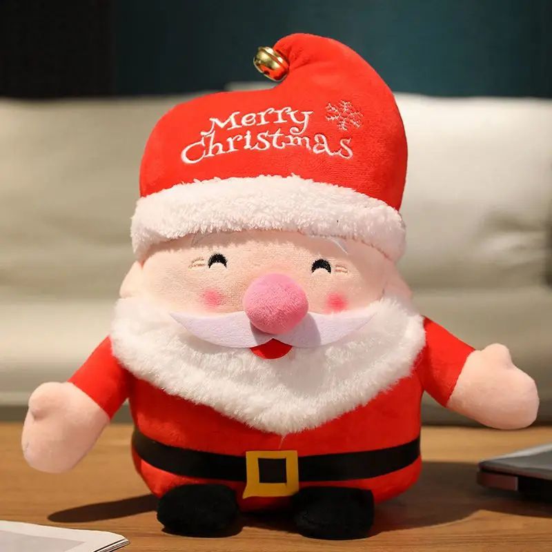 Lovely Santa Claus, Elk Plush Doll, Stuffed Animal Toy, Soft Christmas Decoration, Perfect Gift for Home and Kids